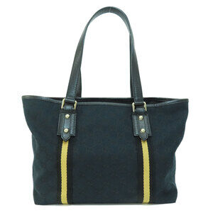 Gucci black Tote Bag Canvas GG Line Sherry